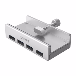 Orico MH4PU keskitin pinneasennuksella 4x USB-A 3.0 - hopea