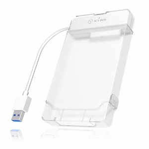ICY BOX IB-AC703-U3 – USB 3.0 -sovitinkaapeli ja suojakotelo 2.5 tuuman SATA-levylle, sininen