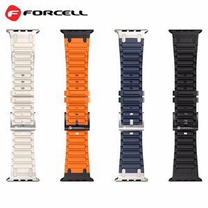 Hihna Apple Watch:lle Forcell F-Design FA06 silikoninen reikä 38 / 40 / 41 mm musta
