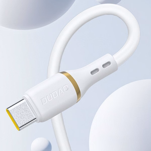 Dudao L25T USB-A - USB-C Silikoninen Kaapeli 5A 1m - Valkoinen