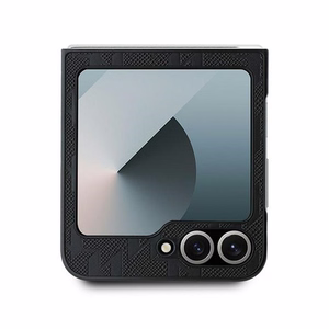 Karl Lagerfeld Saffiano Monogram Suojakuori Samsung Galaxy Z Flip 6:lle - Musta
