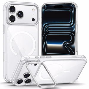 Tech-Protect MagStand MagSafe CC suojakuori malleille iPhone 18 Pro / 17 Pro, läpinäkyvä