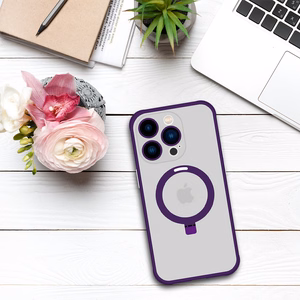 Tel Protect Magical Magsafe Stand Suojakuori iPhone 15 Pro Max:lle violetti