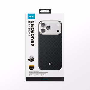 Benks Magnetic Armor Pro Armor Grid Kevlar suojakuori Metal Frame 600D (Y070) iPhone 17 Pro Max:lle musta