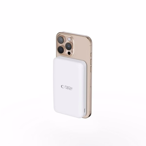 Powerbank Tech-Protect PB24 LifeMag QI2 MagSafe 10000 mAh - valkoinen