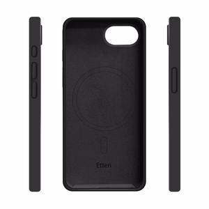 Etteri Silikoninen Mag Suojakuori iPhone 16e / 17e:lle musta