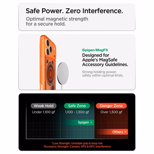 Spigen Ultra Hybrid MagSafe -suojakuori iPhone 18 Pro / 17 Pro -malleille, oranssi