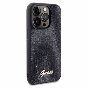 GUESS GUHCP14LPMSDGSK Disco Metal Script -suojakuori iPhone 14 Prolle - musta