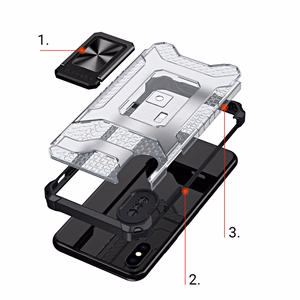 Crystal Ring Case Kickstand Tough Rugged Cover for iPhone XS Max red