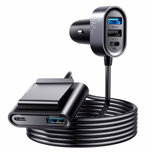 Joyroom JR-CL05 autolaturi, 72W, 2xUSB-C PD ja 3xUSB-A QC3.0, 1,5m, musta
