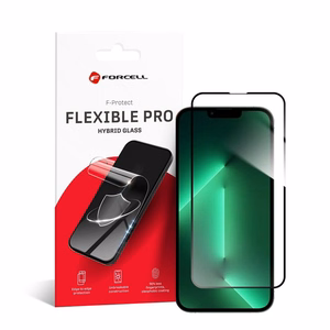 Forcell Flexible Nano Glass 5D iPhone 13/13 Pro/14/16e musta