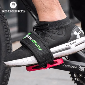 Rockbros GZT1001BK polkupyörän poljinremmit, 2 kpl - mustat