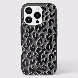 MagSafe-yhteensopiva Kate Spade New York Black City Leopard -suojakuori Apple iPhone 16 Prolle