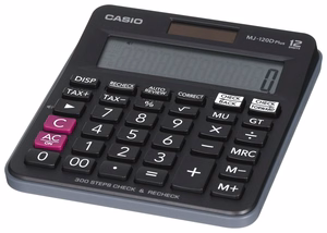 CASIO toimistolaskin MJ-120D PLUS musta , 12-numeroinen näyttö