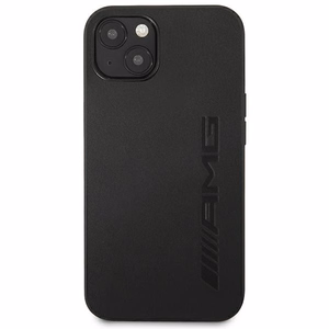 AMG AMHCP14SDOLBK iPhone 14 6.1 "musta / musta kovakotelo Nahka Hot Stamped