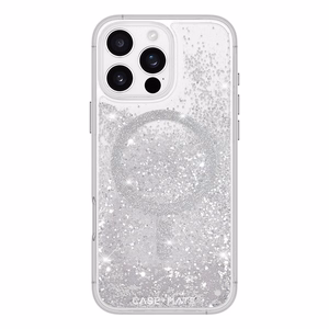 Case-Mate Waterfall MagSafe suojakuori iPhone 16 Pro Max -laitteelle, hopeanvärinen