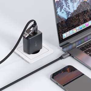 Acefast C13-04 USB-C - USB-A / USB-C -kaapeli 480 Mb/s 3 A 1,2 m - musta