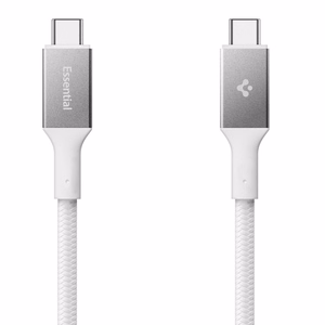 Spigen Essential EB10015CC USB-C / USB-C 100W 150cm Kaapeli - Valkoinen