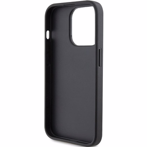 Karl Lagerfeld Saffiano Cardslot Karl&Choupette Metal Pin case for iPhone 15 Pro - black
