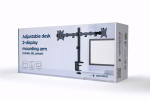Gembird MA-D2-01 monitor mount / stand 81.3 cm (32") Desk Black