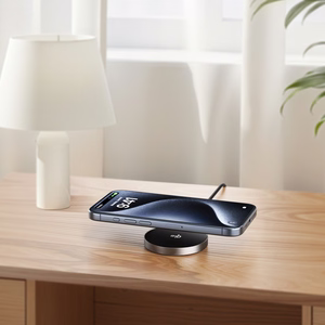 Acefast E24 Qi2 15W magneettinen induktiivinen laturi 1.2m USB-C kaapelilla - musta