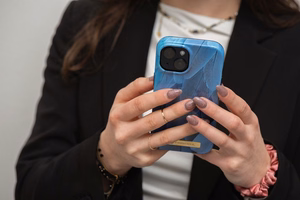 Suojakuori iPhone 15 PRO MAX:lle Forcell F-Protect Mirage MagSafe-yhteensopiva sininen lintu