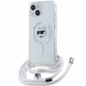Karl Lagerfeld IML Choupette Head & Cord MagSafe Suojakuori iPhone 15 / 14 / 13:lle - läpinäkyvä