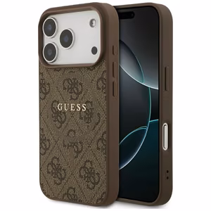 Guess 4G Ring Classic Logo MagSafe suojakuori iPhone 17 Pro:lle - ruskea