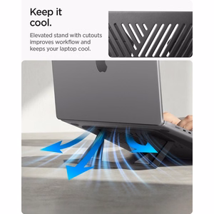 Spigen SlimFold LD201-S6 -kannettavan tietokoneen teline, harmaa