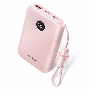 Vention 10000mAh varavirtalähde 2xUSB-C 1xUSB-A 22,5W vaaleanpunainen