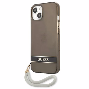 Guess GUHCP13SHTSGSK iPhone 13 mini 5.4" musta/musta kovakotelo Läpikuultava Stap