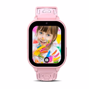 Blavec Smartwatch K-02 Kids Voice Call / GPS / 4G / SOS (SWK02-P) vaaleanpunainen