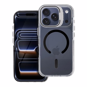 Suojakuori iPhone 15:lle Lens Mag Cover yhteensopiva MagSafen kanssa musta