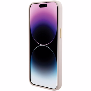 Guess Silicone Logo Strass 4G suojakuori iPhone 15 Pro Max:lle - vaaleanpunainen