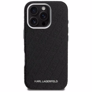 Karl Lagerfeld FW Stamped Karl MagSafe Suojakuori iPhone 16 Pro Max - musta