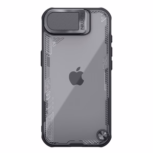 Nillkin Iceblade Prop Suojakuori linssin suojuksella ja jalustalla iPhone 16e / 17e:lle - musta