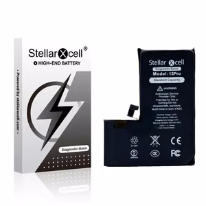 StellarXcell Diagnostic -akku Apple iPhone 13 Pro -puhelimeen, 3230 mAh (vakiokapasiteetti + laadukas BMS-kopio)