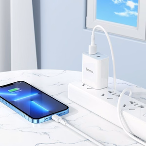 Kaapeli USB-A Lightning Hoco 2,4A 1 m X83 valkoinen