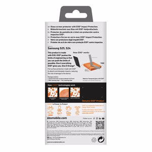 SBS karkaistu lasi D3O kehyksellä Samsung Galaxy S25 / S24 -puhelimelle