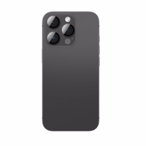 AmazingThing Aviation-Grade Alloy Tempered Glass Lens for iPhone 16 Pro / 16 Pro Max Camera Lens - Black