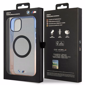 BMW Gradient Bumper MagSafe Suojakuori iPhone 14 Plus:lle - harmaa