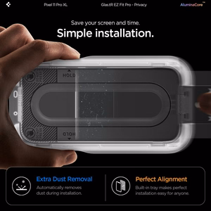 Spigen Glas.tR EZ Fit Pro HD Privacy 2 kpl yksityisyyttä suojaavia suojalaseja mallille Google Pixel Pro 9 Pro XL / 10 Pro XL / 11 Pro XL