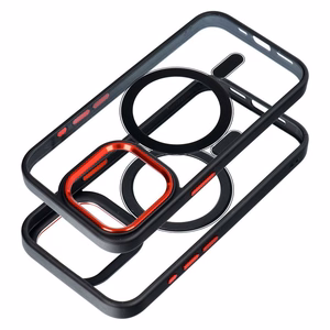 Suojakuori iPhone 16 PRO:lle Color Edge Mag Cover yhteensopiva MagSafe musta-punainen