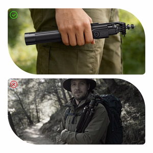 Selfiekeppi Orico SPM170 1/4 tuuman jalusta puhelinkameralle Bluetooth 5.2 - musta