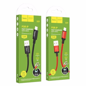 Hoco USB-A - Lightning -kaapeli 2,4A 1 m X89 - musta
