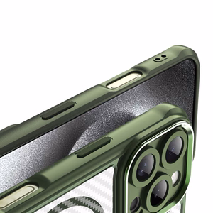 Leading Series MagSafe Silikoninen Suojakuori iPhone 16 Pro:lle - Vihreä