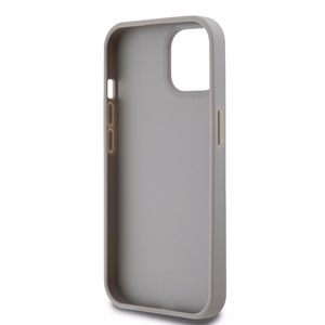 DKNY Nahkainen Mono Raita ja Metallinen Logo Suojakuori iPhone 15 / 14 / 13:lle - beige