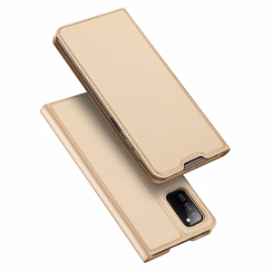 Dux Ducis Skin Pro Kirjahylly tyyppi tapauksessa Samsung Galaxy A03s kultainen