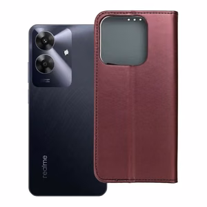 SMART MAGNETO Kirjasuojakuori REALME NOTE 60:lle viininpunainen