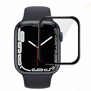 Acrylic Full Glue -karkaistu lasi Apple Watch 7/8/9 45mm -malliin, musta kehys